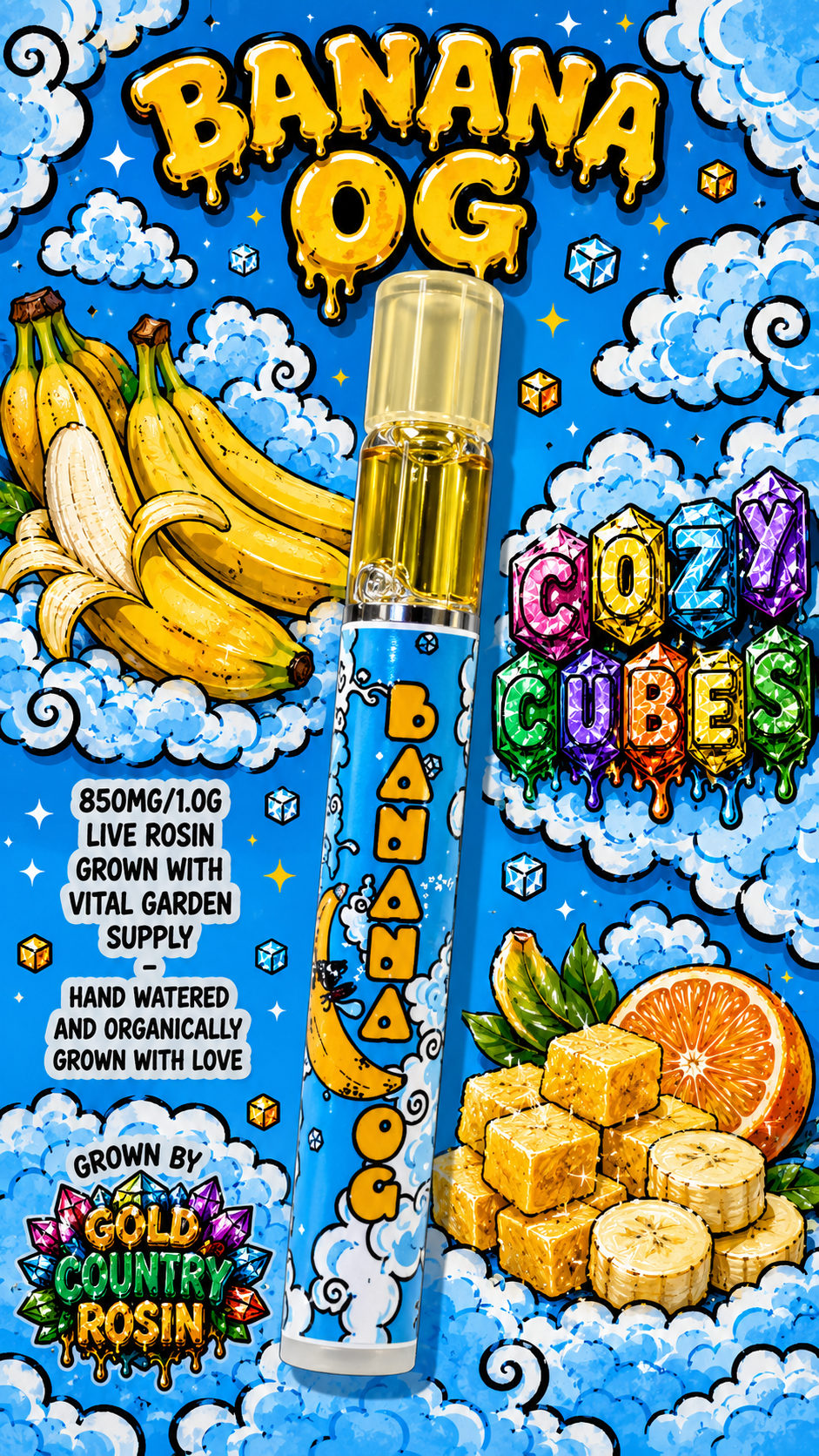 Cozy Cubes - 1G Live Rosin Pen