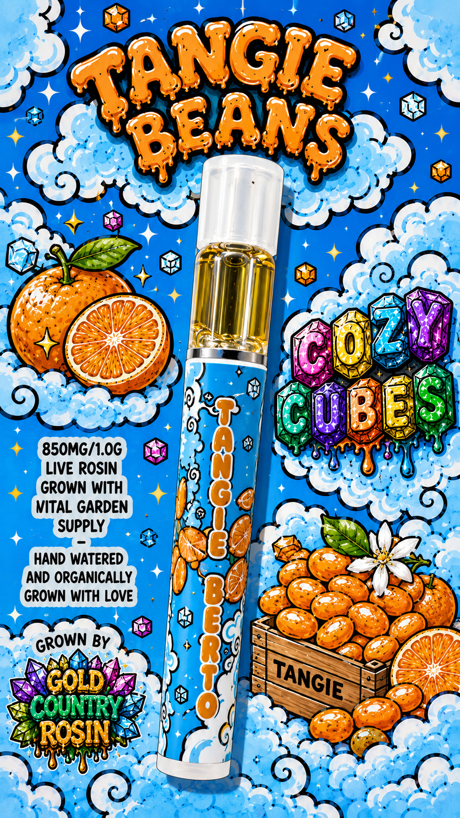 Cozy Cubes - 1G Live Rosin Pen