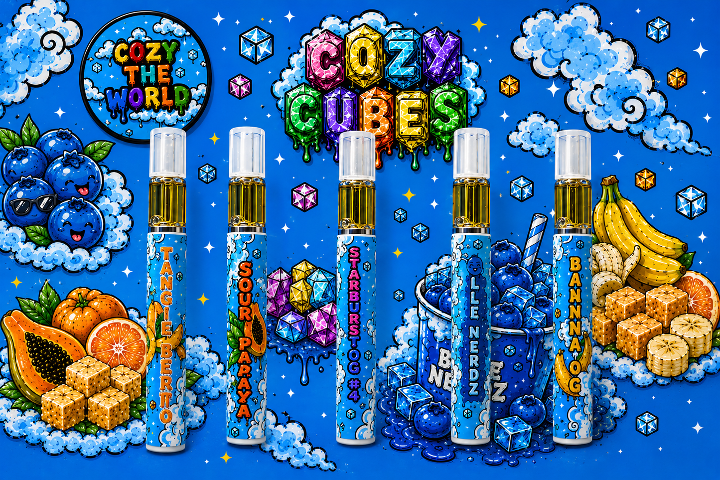 Cozy Cubes - 1G Live Rosin Pen